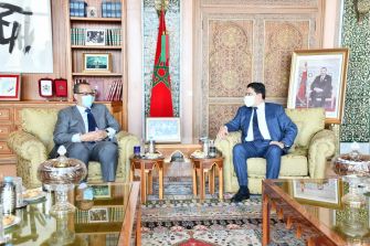 MFA Nasser Bourita receives his Mauritanian counterpart