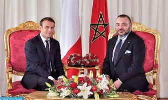 appel téléphonique du Président de la République française, Son Excellence Emmanuel Macron et Sa Majesté le rou Mohamed VI