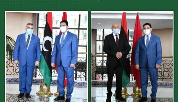السيد ناصر بوريطة يتباحث مع رئيسي البرلمان الليبي والمجلس الأعلى للدولة 