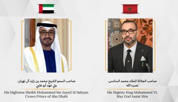 Entretien de SM le Roi Mohammed VI avec son SA Cheikh Mohamed Ben Zayed Al Nahyane suite à l'attaque ignoble perpétrée par la milice houthie et ses soutiens contre le territoire des Emirats Arabes Unis (Communiqué du Cabinet Royal)